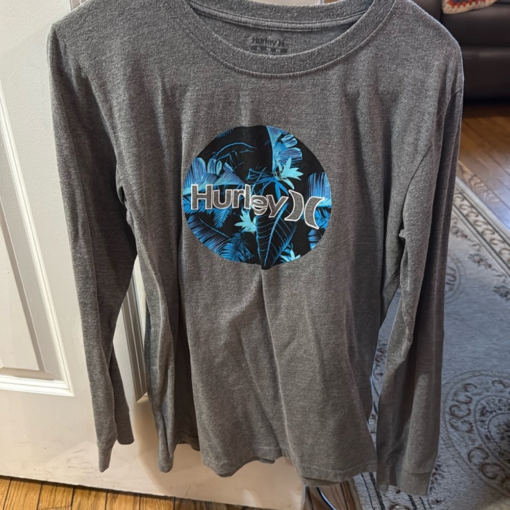 Grey l/s cotton tee